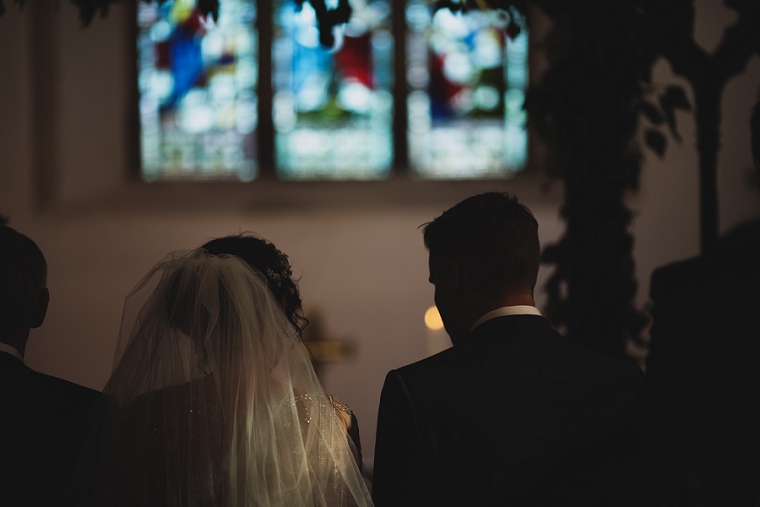 Wedding Photographer in Kent and London Annabelle and Charlie 007 Bride and Groom at altar