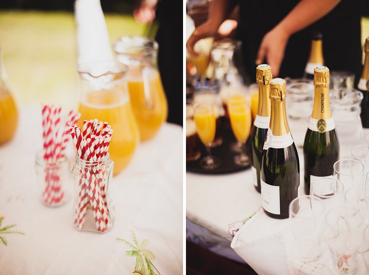 Wedding photograph of champagne at the Kent wedding of Annabelle and Charlie