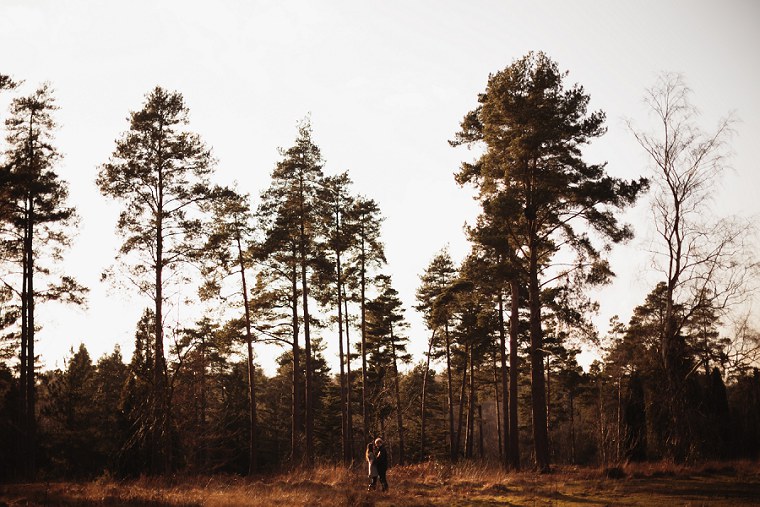 Kyla and Tom Pre Wedding Shoot at Bedgebury Forest in Kent Photo of Kyla and Tom lit by late evening sun on an engagement photography session at Bedgebury Forest in Kent