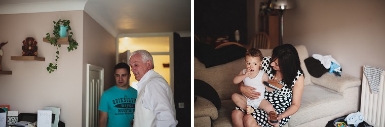 Family getting ready for a wedding
