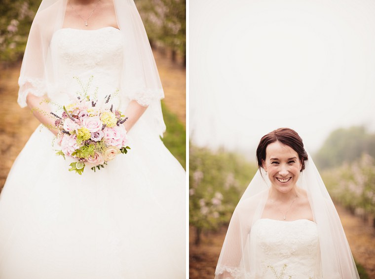 Wedding portrait of bride at Mount Ephraim in Kent