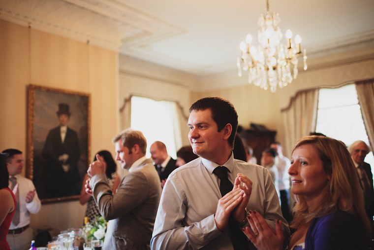Wedding guest clapping
