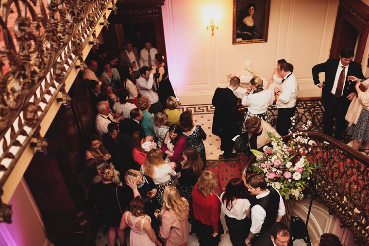 Wedding Photograph of guests cheering at Mount Ephraim Gardens Wedding in Kent