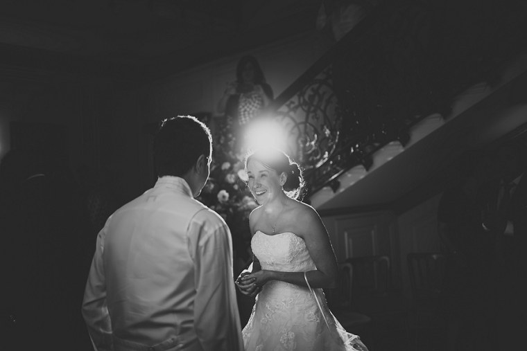 Black and White Weding Photograph of first dance at Mount Ephraim Gardens