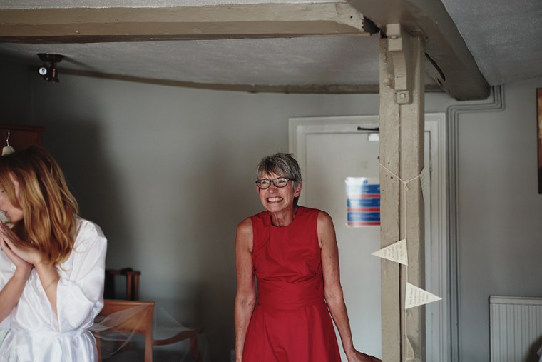 Mother of bride at Tithe Barn Kent
