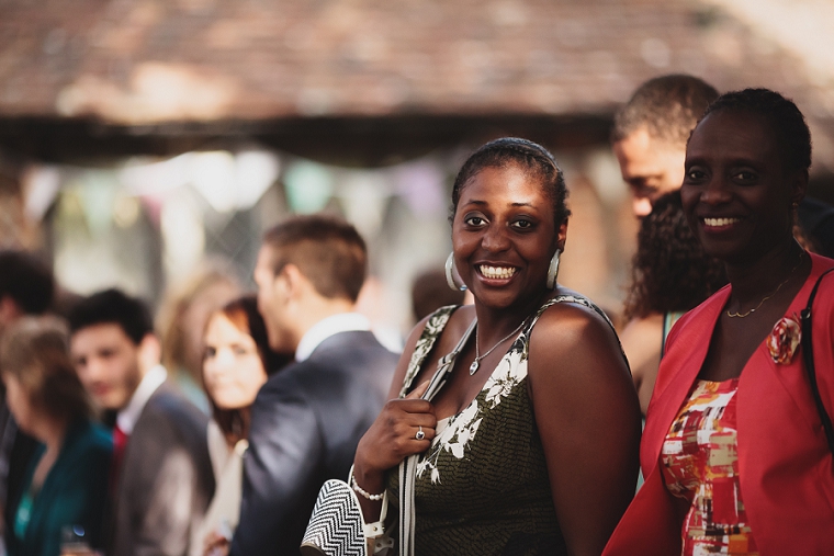candid wedding guest photography at Chilham Village Hall
